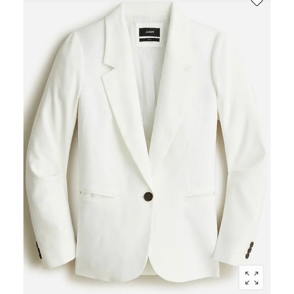 J. Crew Jackets & Blazers - J.Crew $198 Parke Blazer Stretch Linen Blend White Size 4 BF427